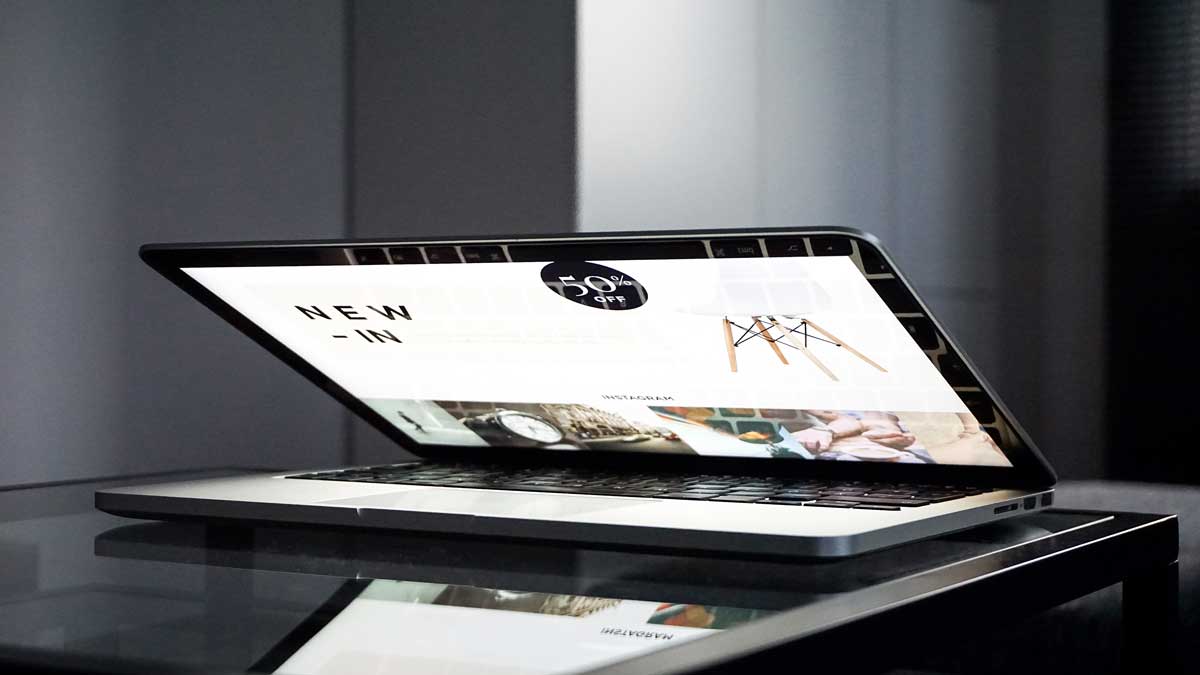 half open laptop