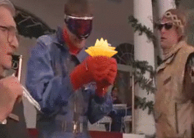 gif of man handing out stars