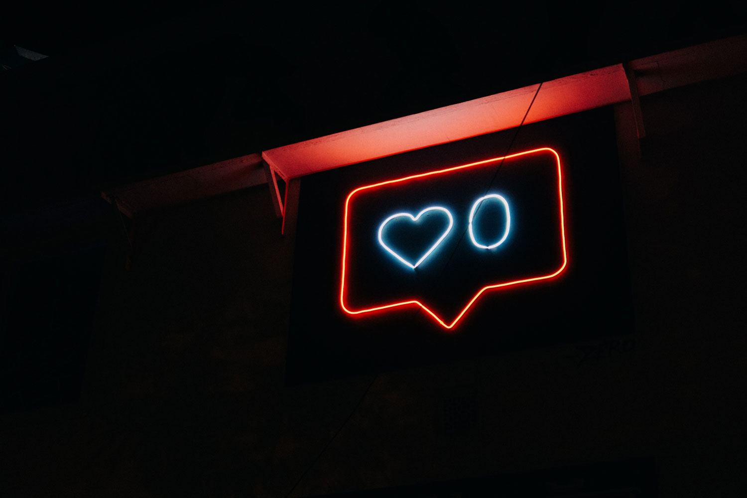 instagram likes neon sign