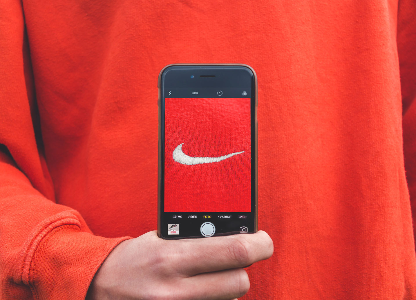 nike logo on iphone