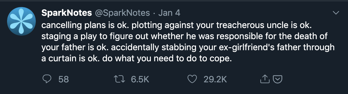 sparknotes twitter