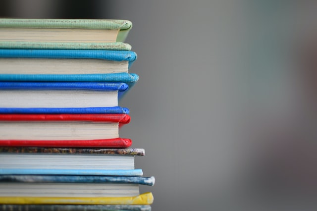 stacked books
