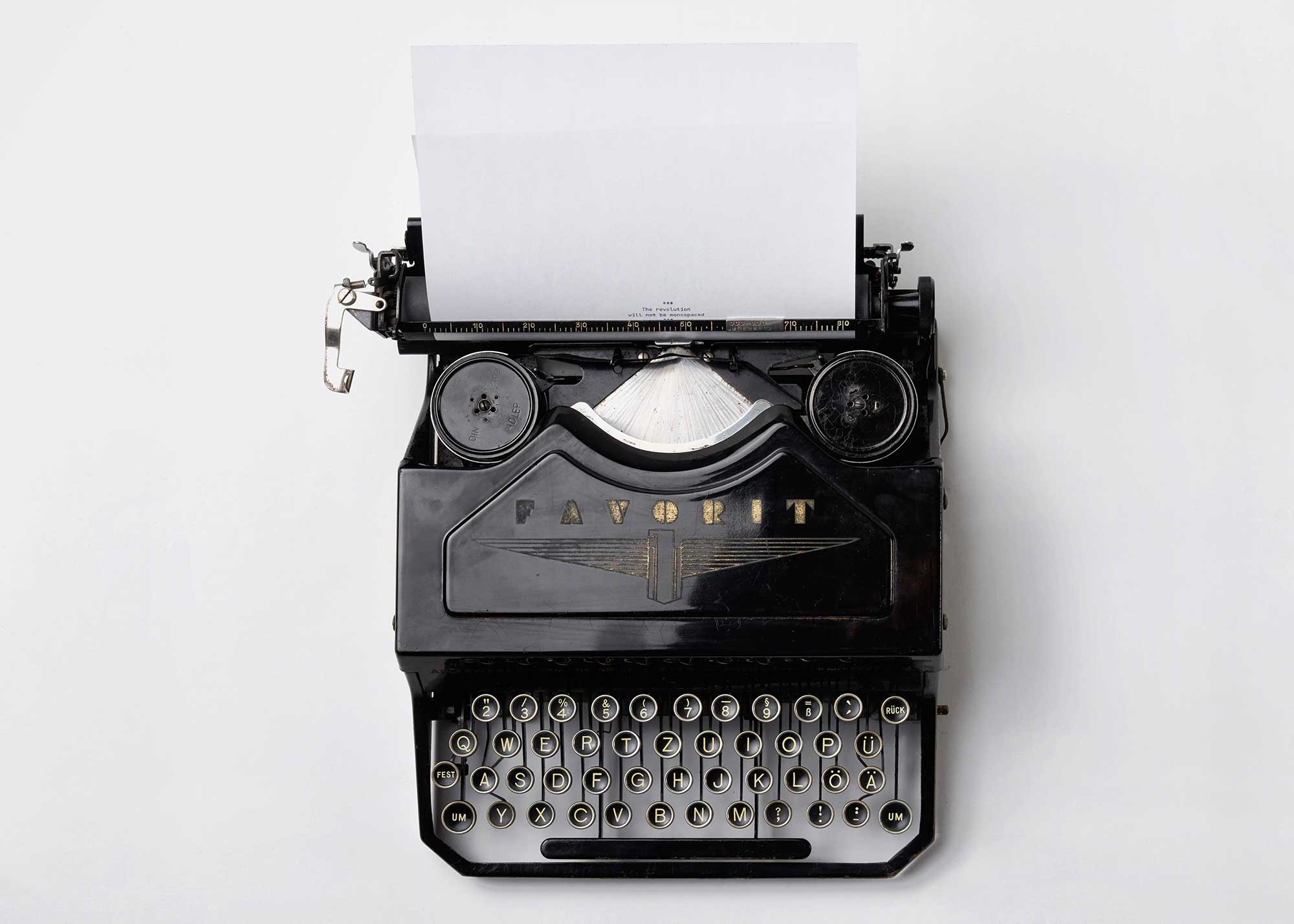Old fashioned typewriter