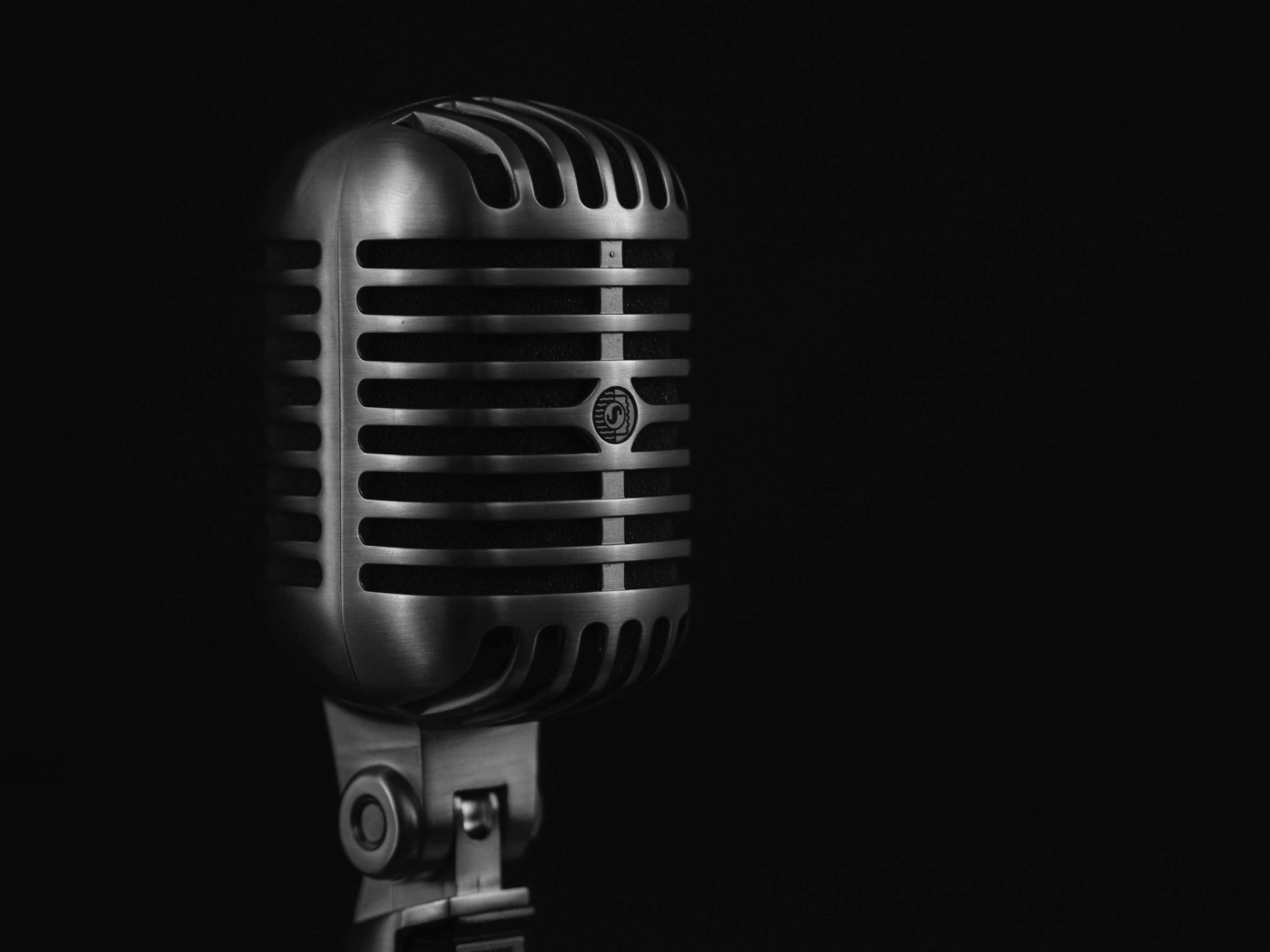 An old fashioned microphone
