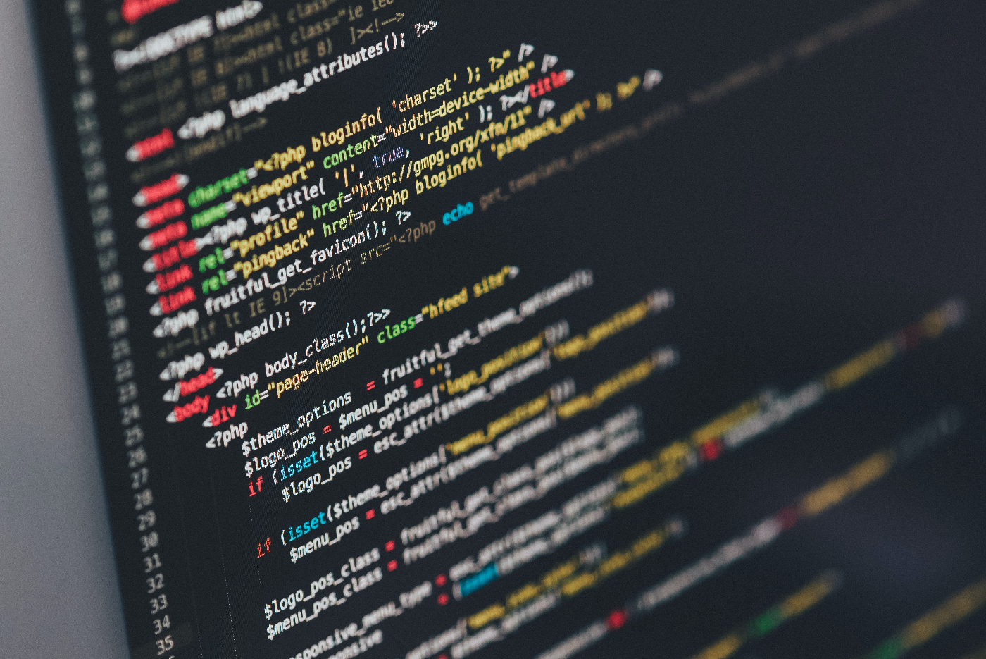 a screen full of code