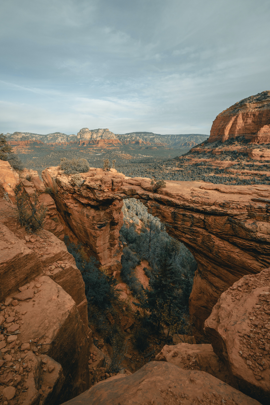 a Stone arch in Arches National Park