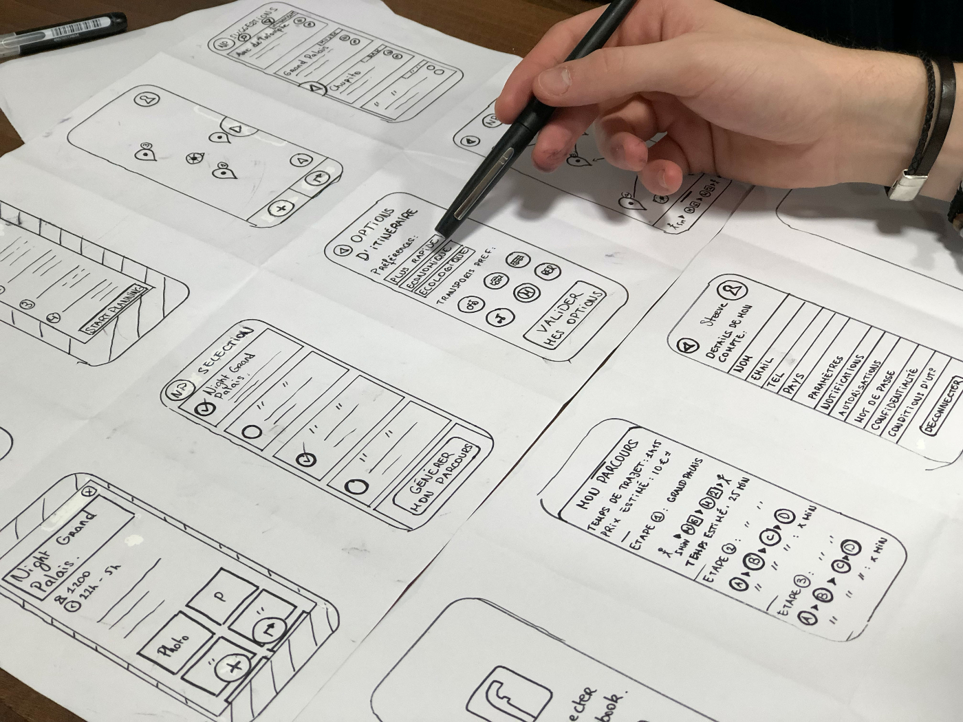 wireframes for a mobile app