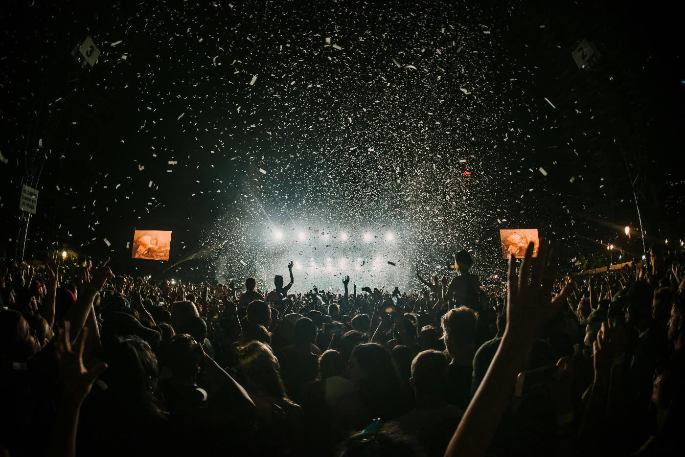 A crowd at a concert
