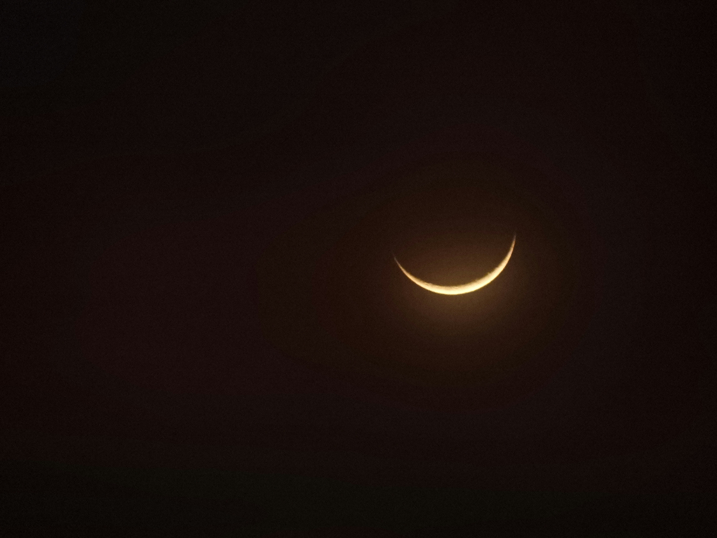 A waxing crescent moon