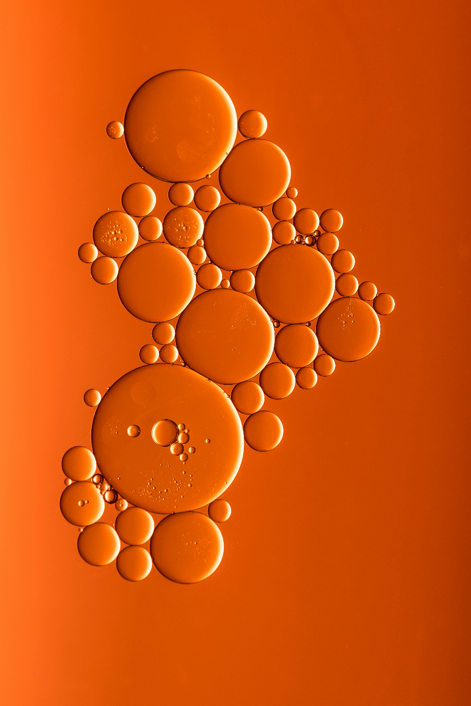 Orange bubble art