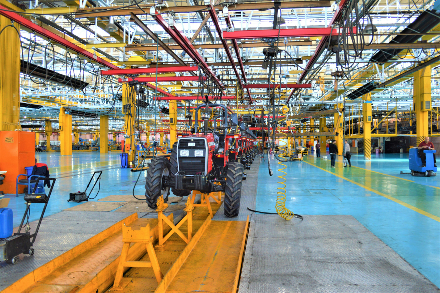 An automated tractor building plant