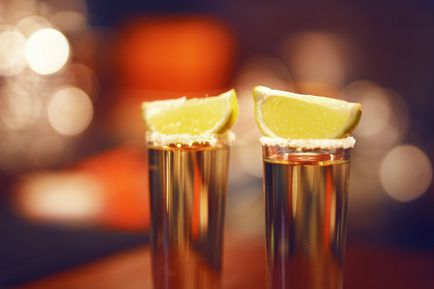 Two dressed shots of tequila