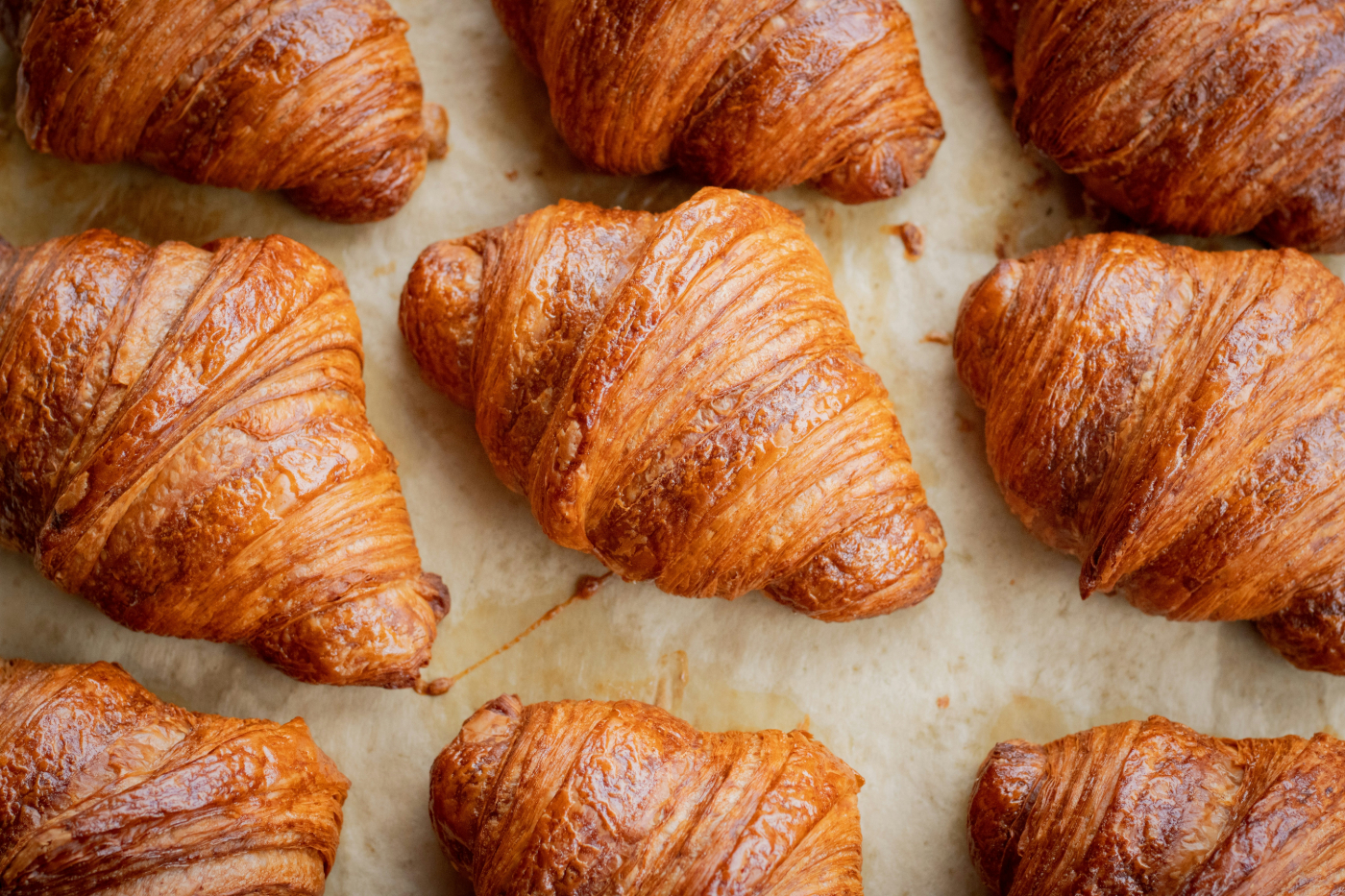 Coissant on a tray