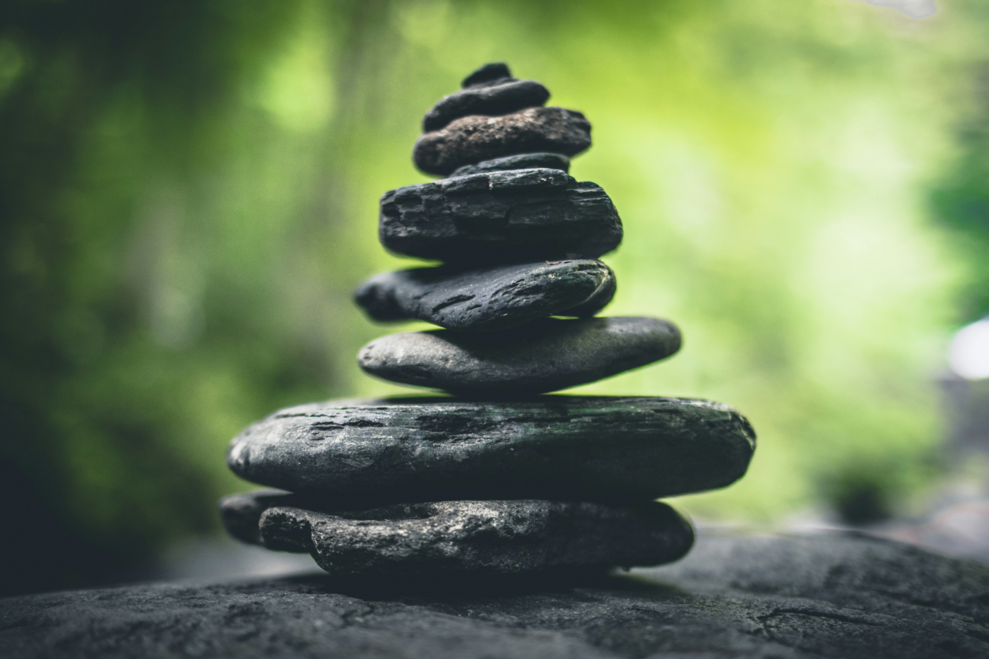 Black Zen stacking stones