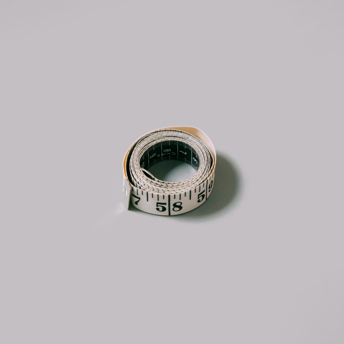 A rolled up tape measure