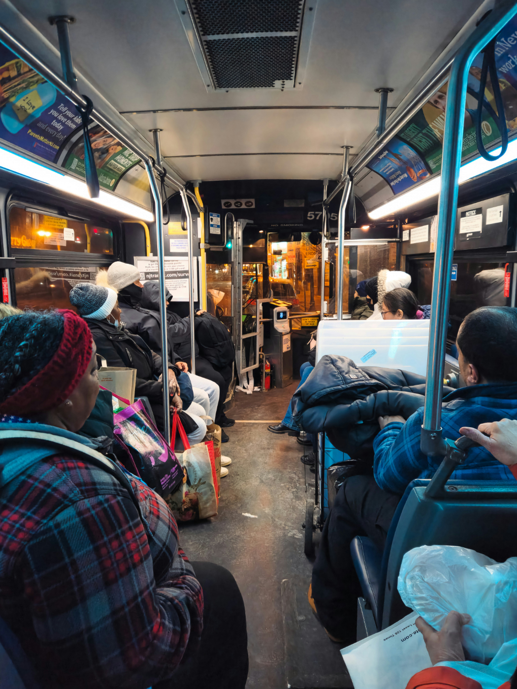 A crowded bus