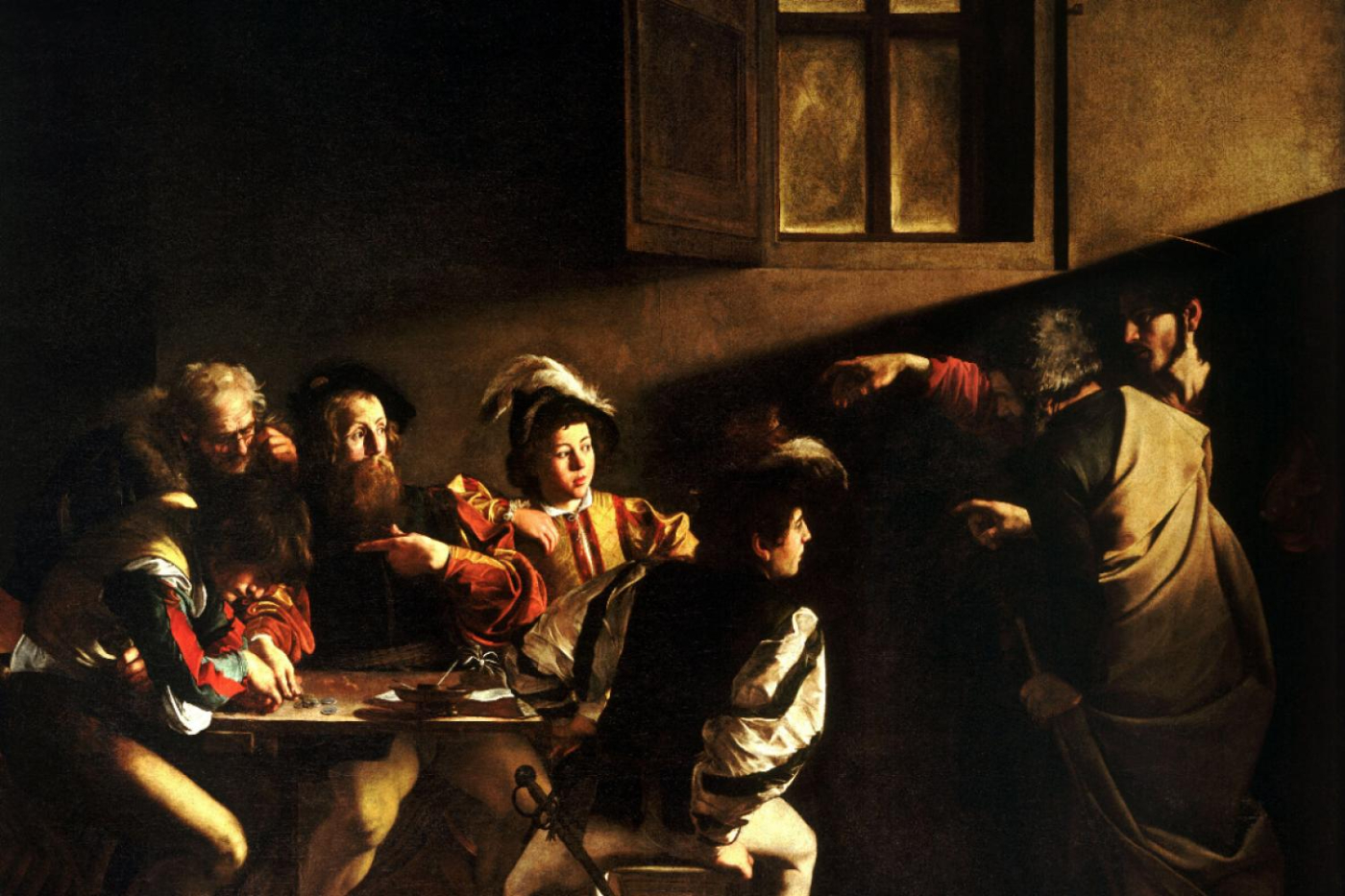 The Calling of St. Matthew, by Caravaggio 