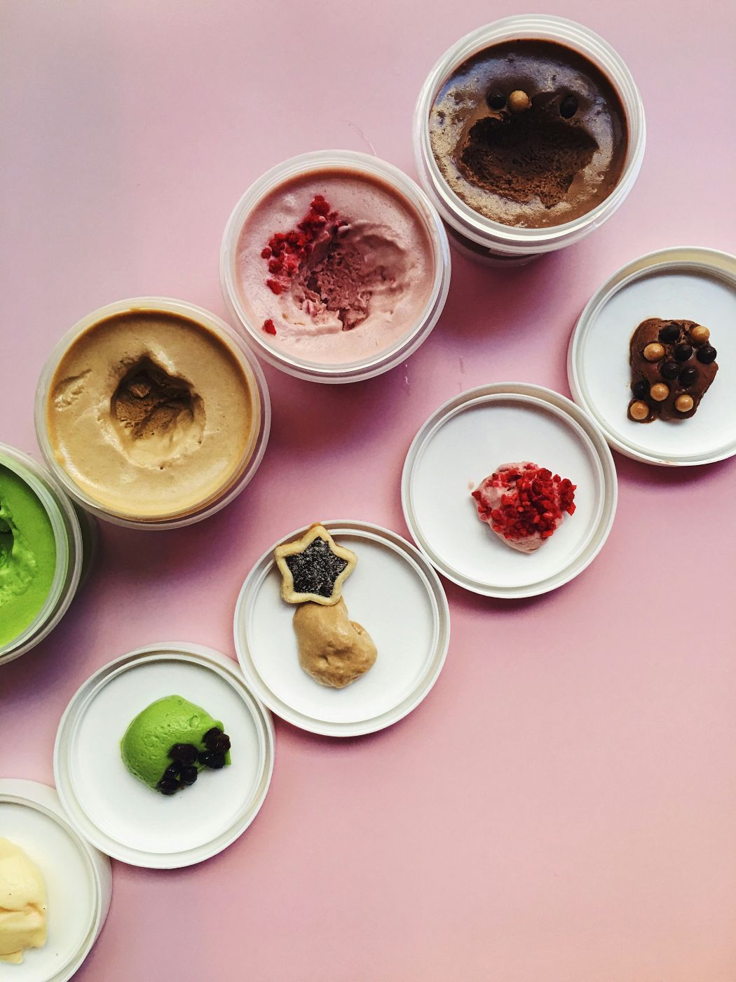 Assorted ice cream flavors