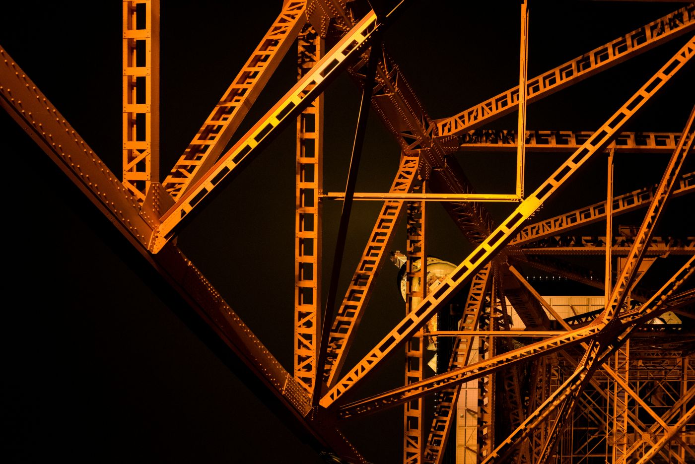 Orange construction framing
