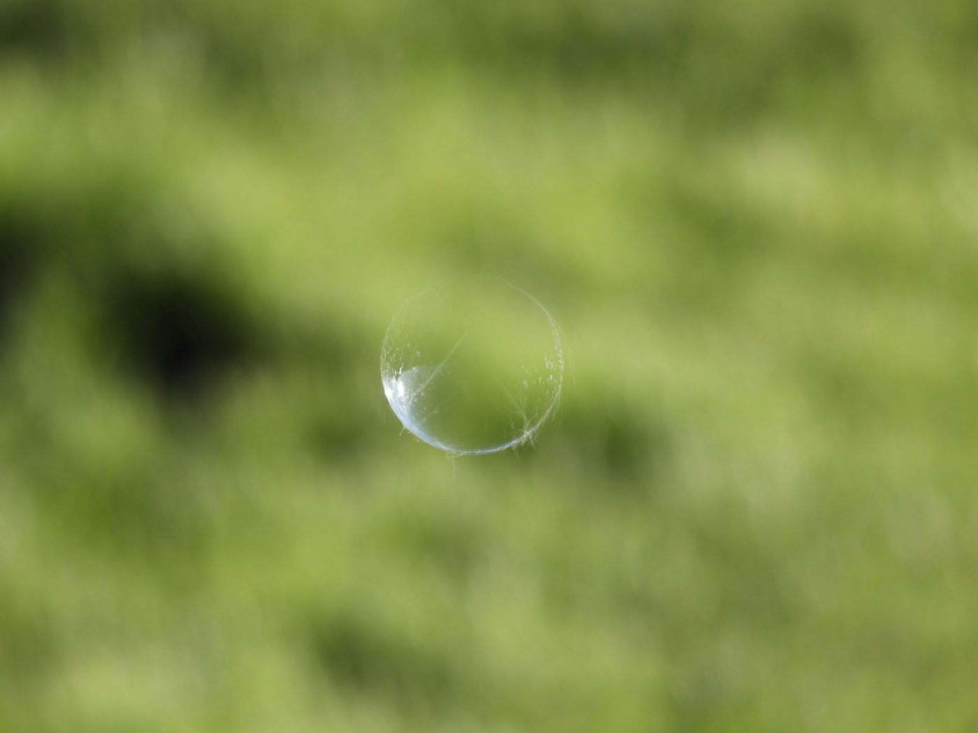 A bubble mid-pop