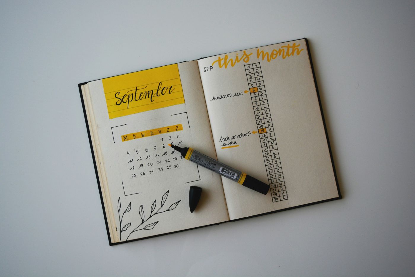 A well organized day planner