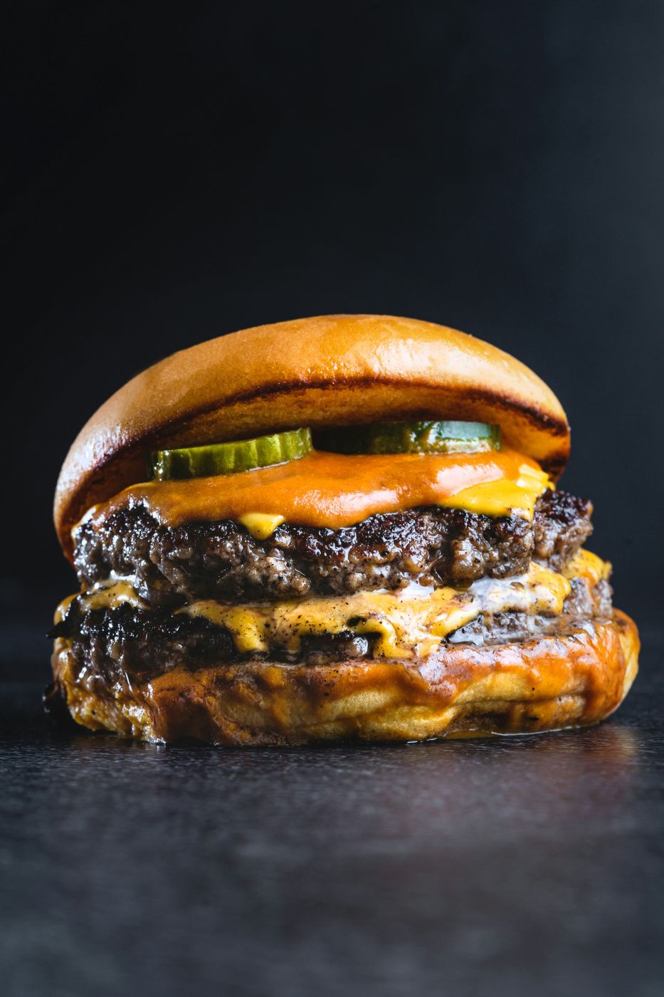A giant sloppy burger