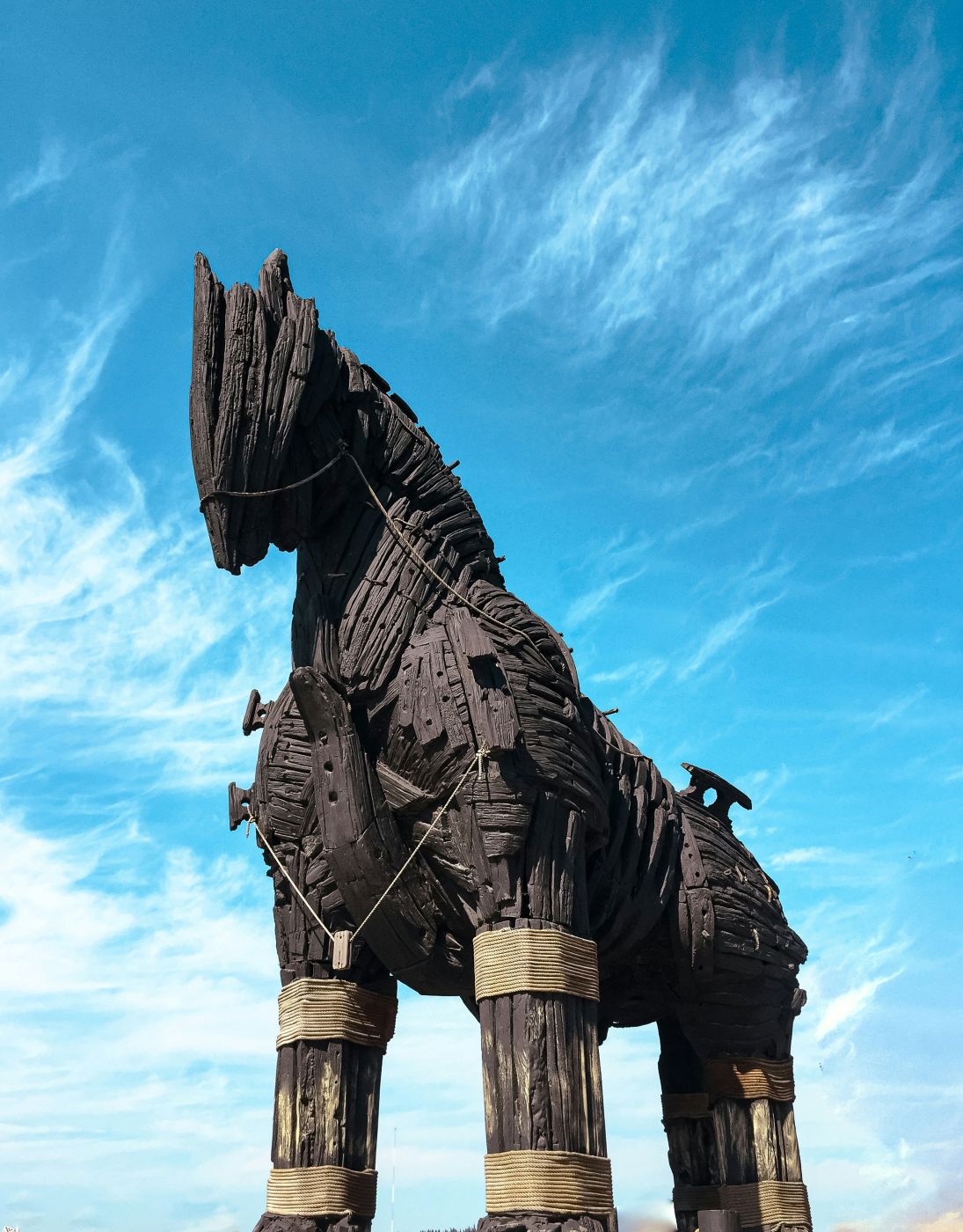 A replica of the mythological Trojan horse