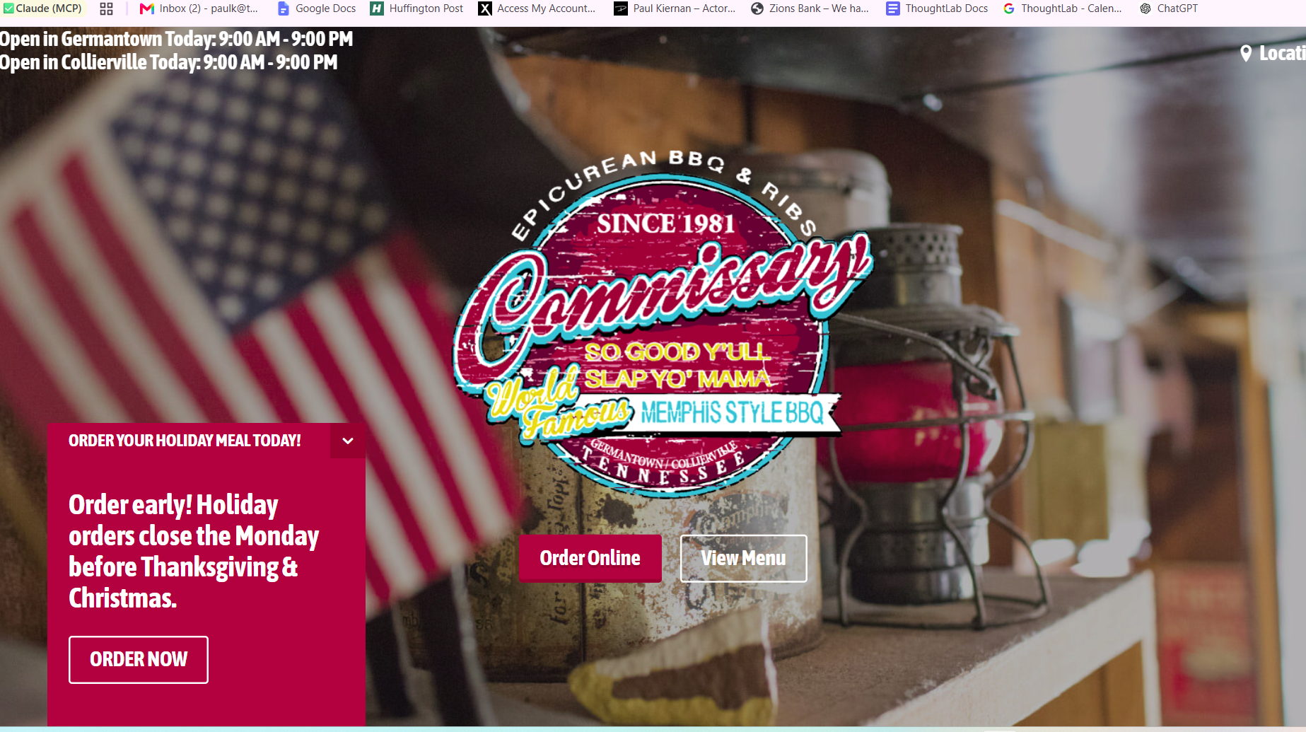 Germantown Commissary sign